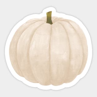 White Pumpkin ~ Watercolor painting Sticker